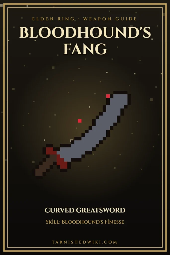 Bloodhound's Fang pixel art – Elden Ring weapon guide
