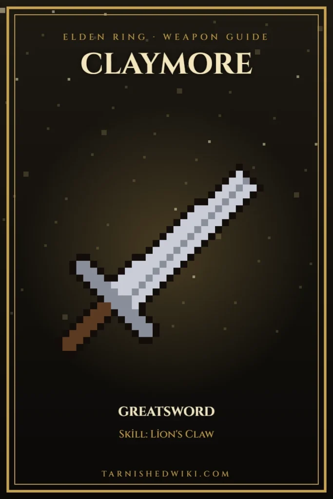 Claymore pixel art – Elden Ring weapon guide