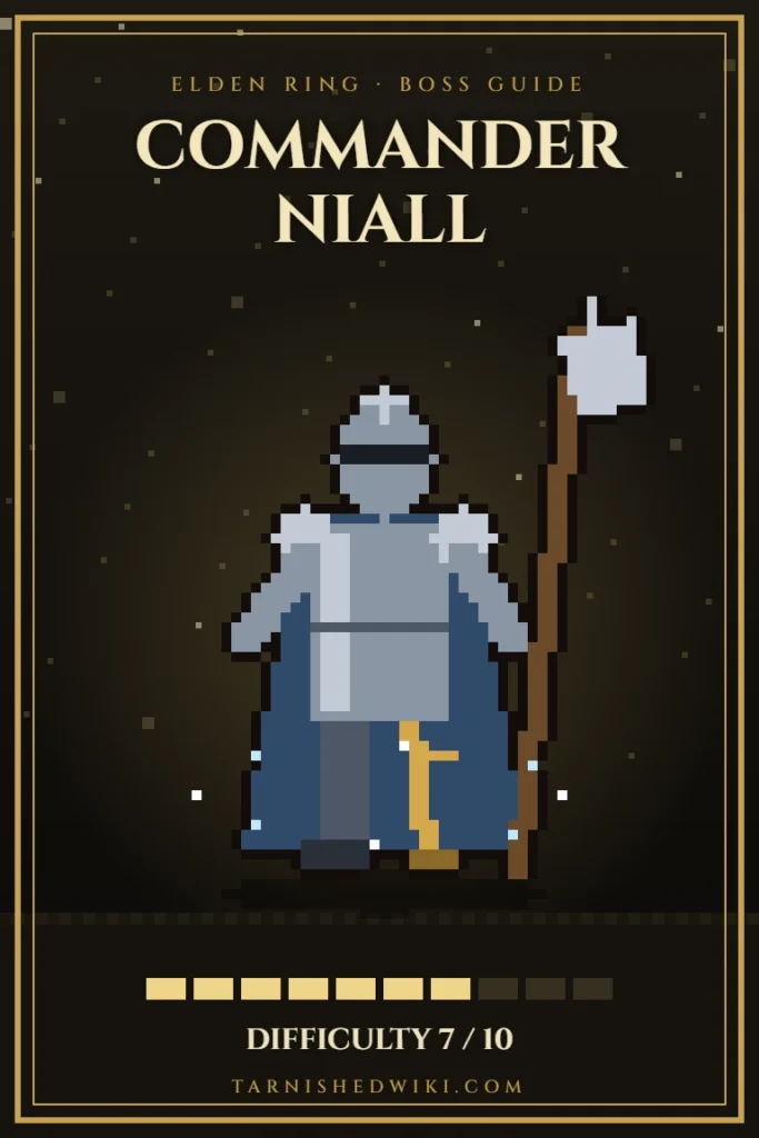 Commander Niall pixel art – Elden Ring boss guide