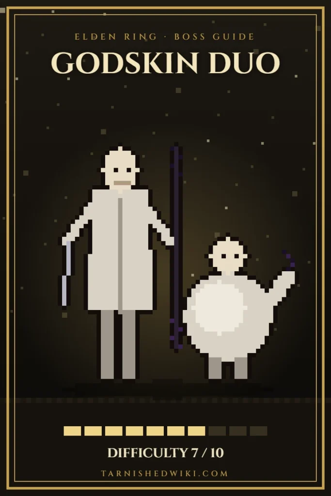 Godskin Duo pixel art – Elden Ring boss guide
