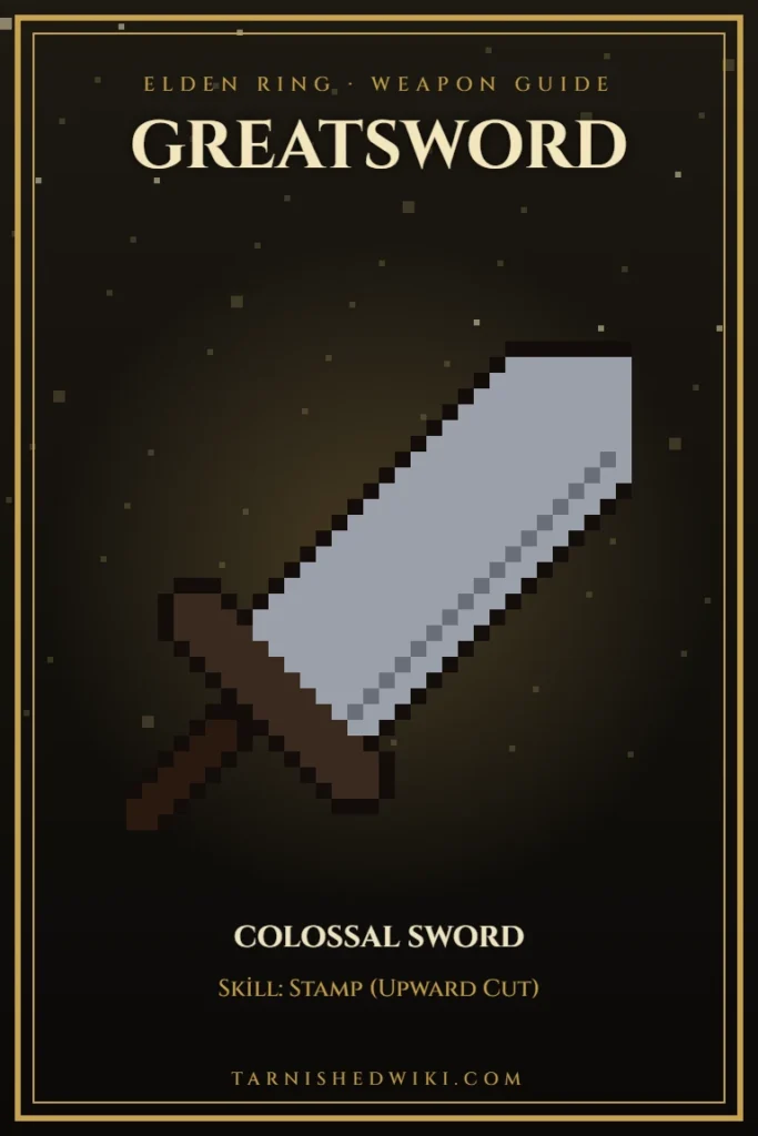 Greatsword pixel art – Elden Ring weapon guide
