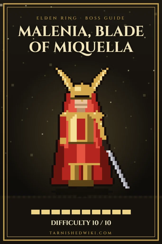 Malenia, Blade of Miquella pixel art – Elden Ring boss guide