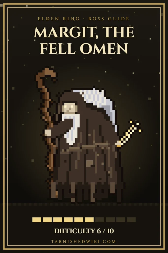 Margit, the Fell Omen pixel art – Elden Ring boss guide