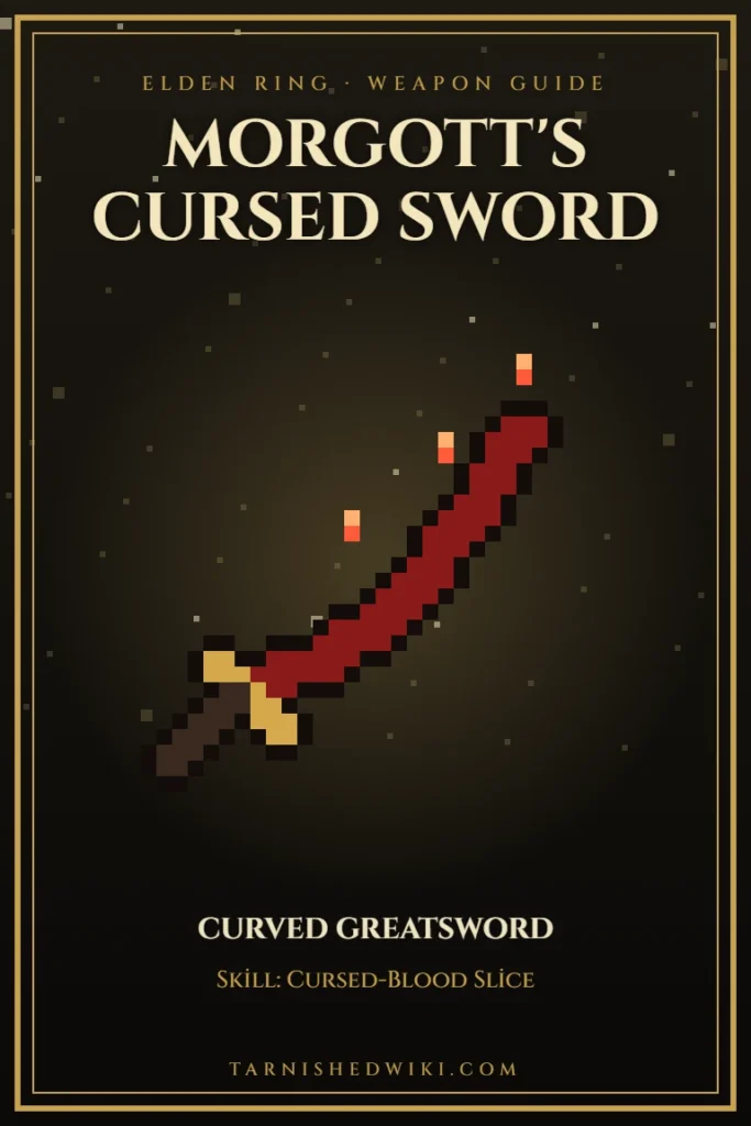 Morgott's Cursed Sword pixel art – Elden Ring weapon guide