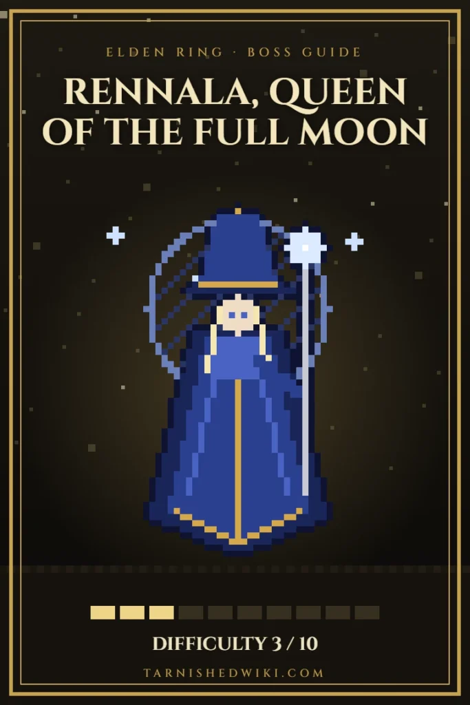 Rennala, Queen of the Full Moon pixel art – Elden Ring boss guide