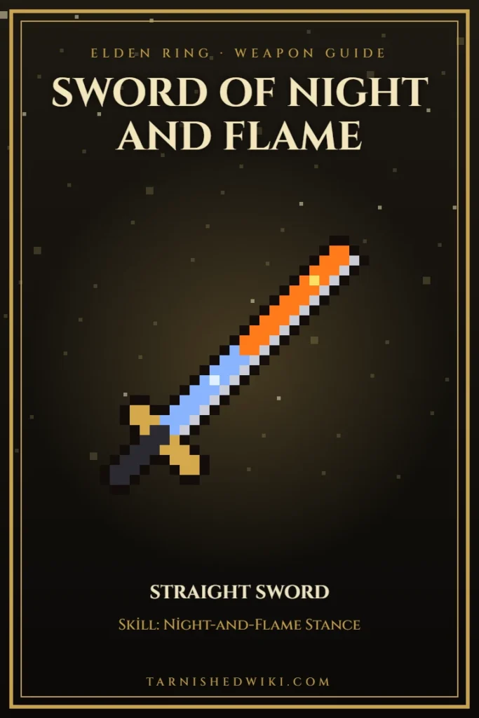 Sword of Night and Flame pixel art – Elden Ring weapon guide