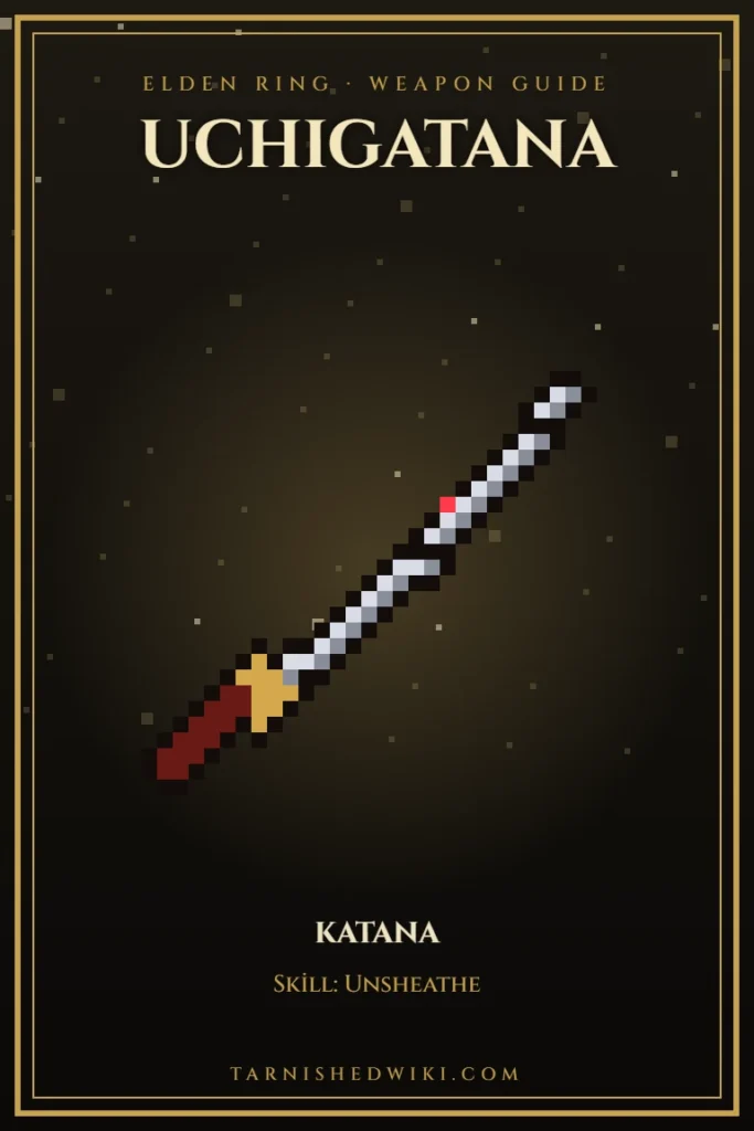 Uchigatana pixel art – Elden Ring weapon guide