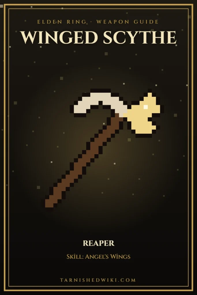 Winged Scythe pixel art – Elden Ring weapon guide