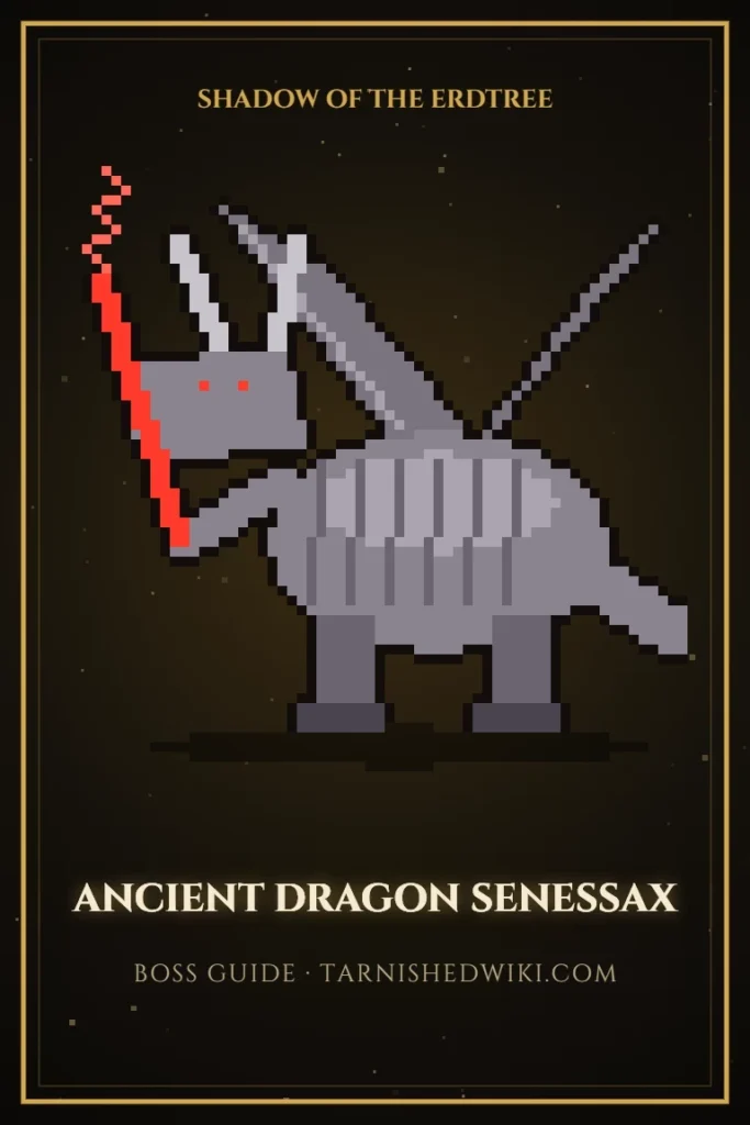 Ancient Dragon Senessax pixel art poster