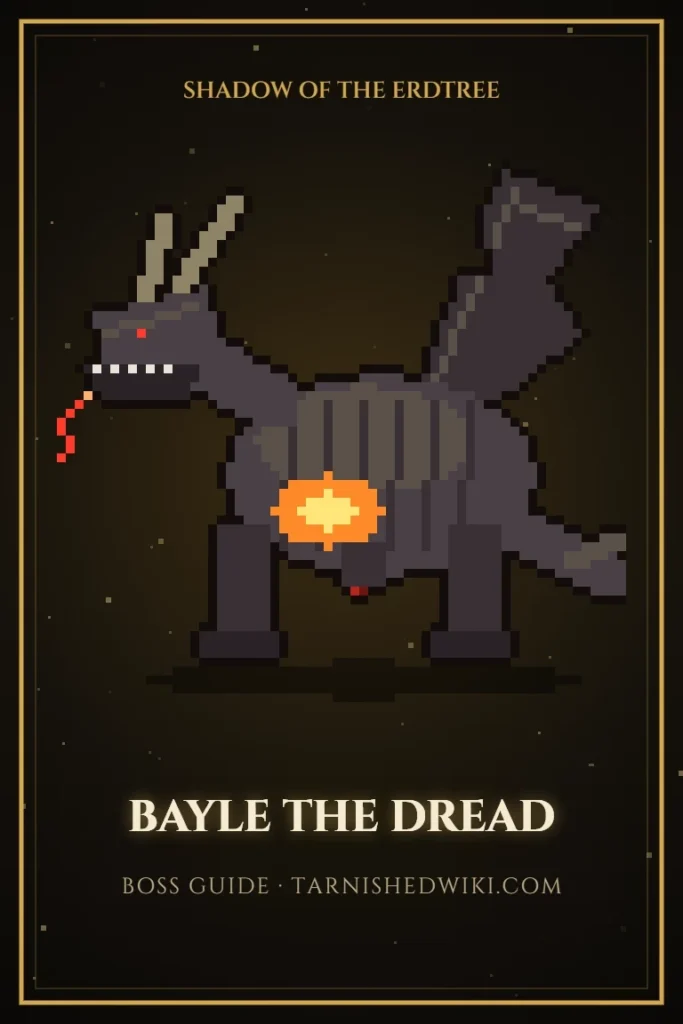 Bayle the Dread pixel art poster