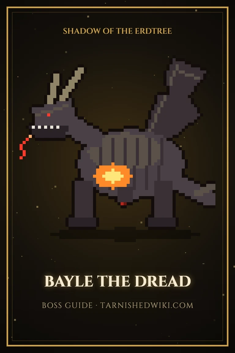 Bayle the Dread pixel art poster