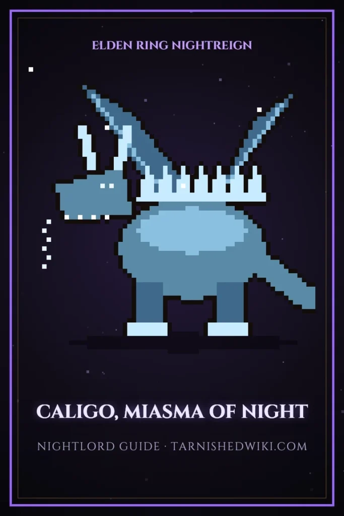 Caligo, Miasma of Night pixel art poster