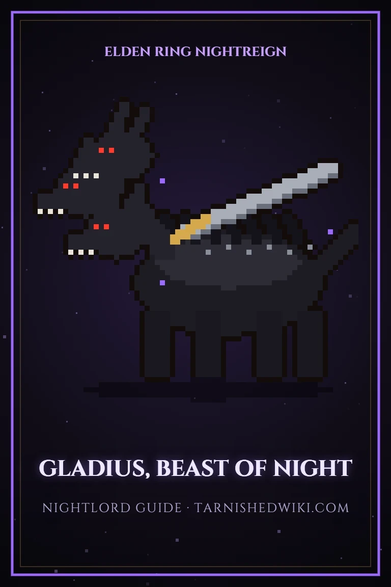 Gladius, Beast of Night pixel art poster
