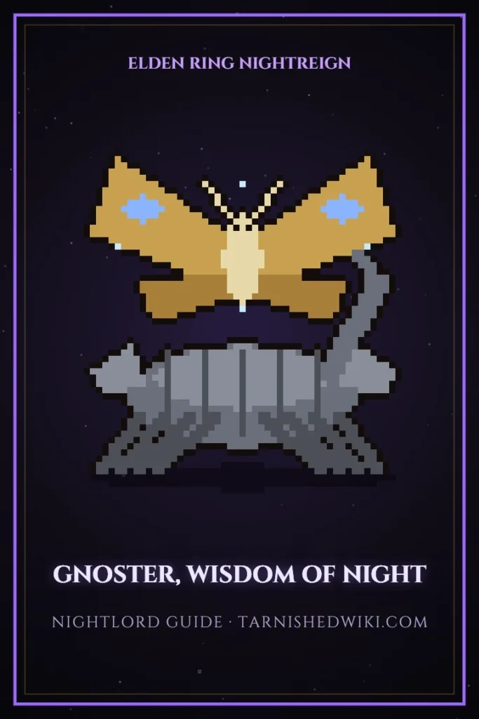 Gnoster, Wisdom of Night pixel art poster