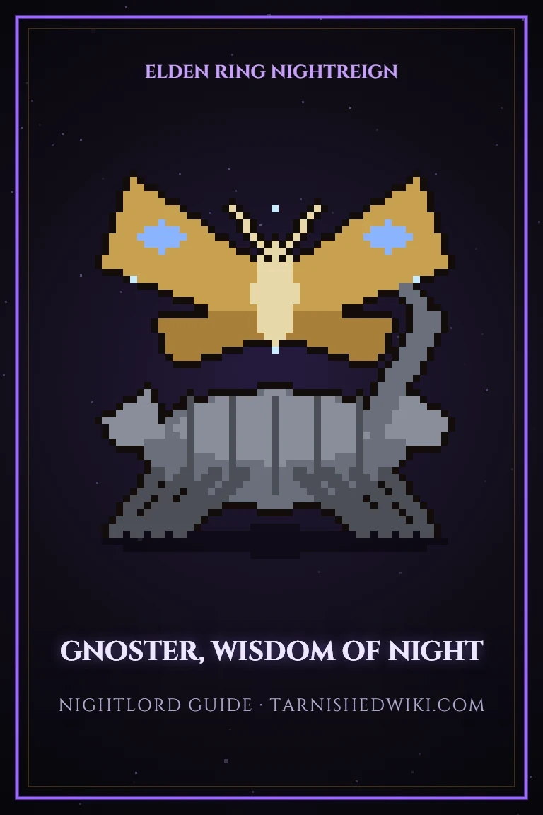 Gnoster, Wisdom of Night pixel art poster