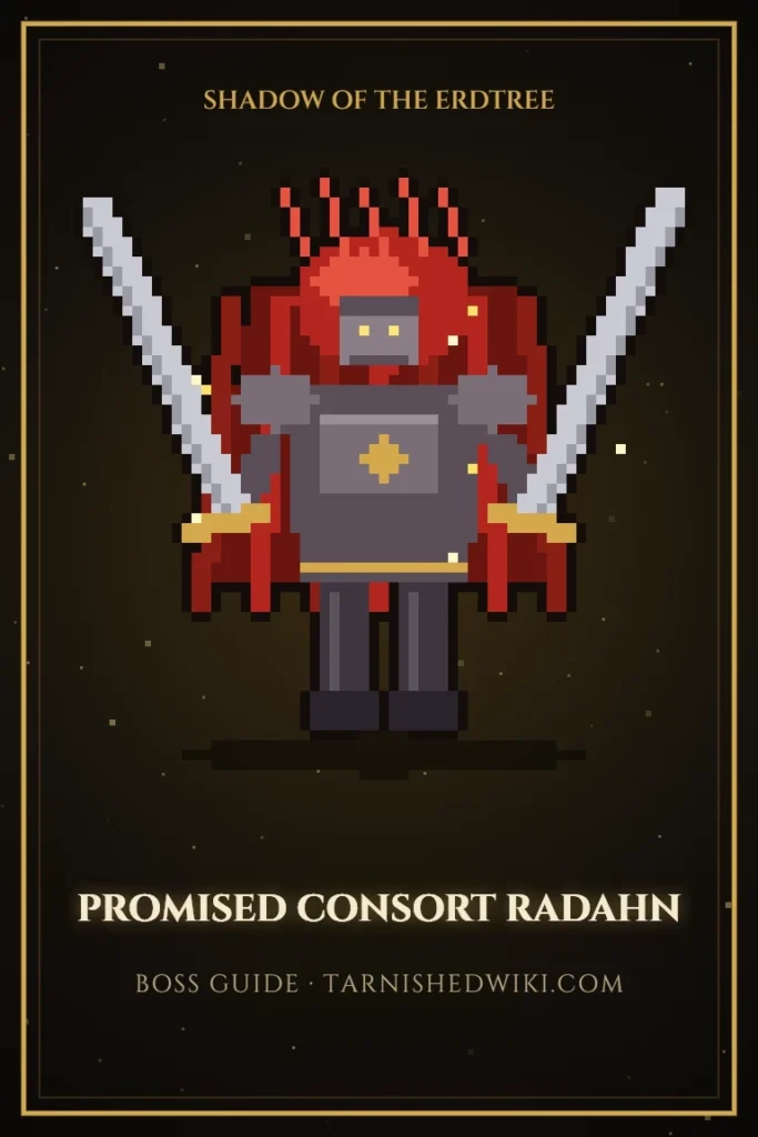 Promised Consort Radahn pixel art poster