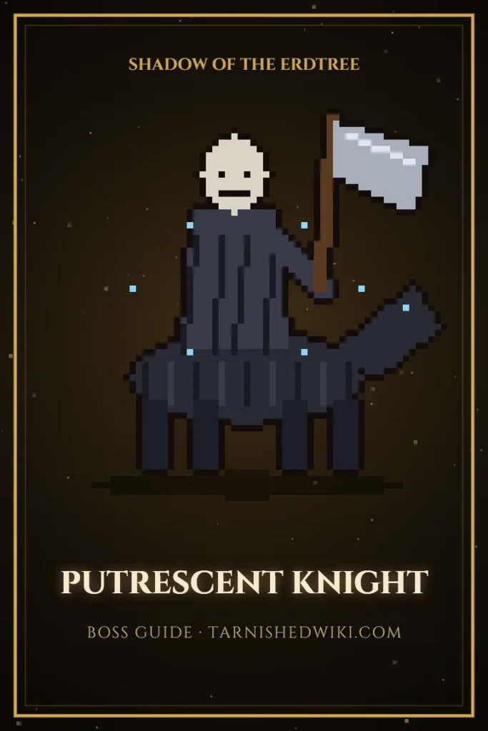 Putrescent Knight pixel art poster