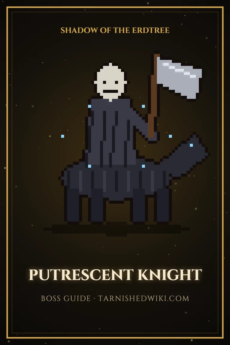 Putrescent Knight pixel art poster